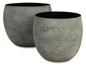 Polystone Ego Giant květináč Grey Rozměry: Set průměrů 33/39 cm