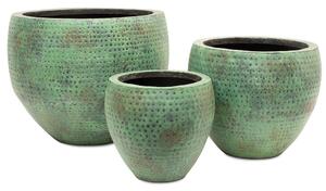 Květináč Turquesa, set 3 kusy, Ø 70/54/39 cm, výška 56/45/36 cm Rozměry: Set průměrů 39/54/70 cm