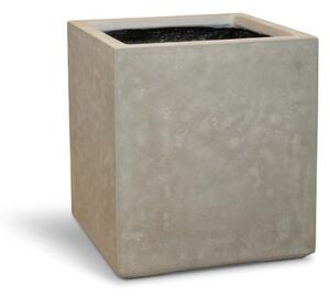 Roccastone přepážkový květináč, krychle, antracit/přírodní beton Barva květináče: Přírodní beton, Rozměry: Délka, Šířka, Výška 40x40x44 cm