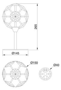 Globo 16047TC - LED Stolní lampa VIRINA LED/8W/230V