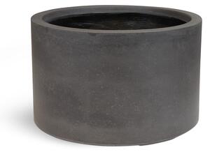 Roccastone Cylinder podlahový květináč, Ø 48/60 cm, výška 30/40 cm, přírodní beton/antracit Barva květináče: Antracit, Rozměry: Průměr 48 cm, Výška 30…