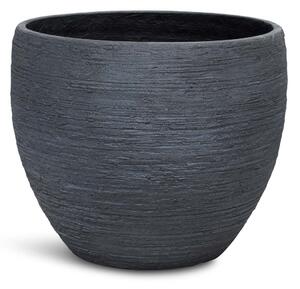 Pottery květináč, Ø 55/44/37 cm, výška 43,5/36/30 cm, šedý, antracitový Barva květináče: Antracitová, Rozměry: Průměr 37 cm, Výška 30 cm