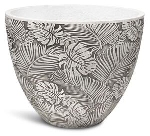Flora květináč, Ø 55/44/37 cm, výška 43,5/36/30 cm, bílý, šedý, antracitový Barva květináče: Šedá, Rozměry: Průměr 55 cm, Výška 43,5 cm