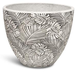 Flora květináč, Ø 55/44/37 cm, výška 43,5/36/30 cm, bílý, šedý, antracitový Barva květináče: Šedá, Rozměry: Průměr 37 cm, Výška 30 cm