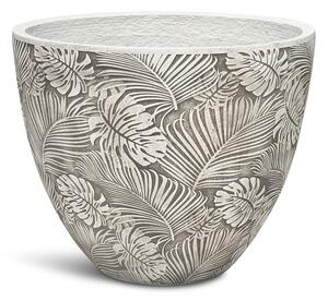 Flora květináč, Ø 55/44/37 cm, výška 43,5/36/30 cm, bílý, šedý, antracitový Barva květináče: Šedá, Rozměry: Průměr 44 cm, Výška 36 cm
