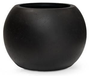 Květináč Polystone Globe, Ø 40/60/80 cm, výška 28,5/43/57 cm, krémový, šedý, antracitový Barva květináče: Antracitová, Rozměry: Průměr 60 cm, Výška 43…