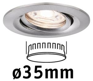 P 94294 LED vestavné svítidlo Nova mini výklopné 1x4W 2.700K kov kartáčovaný 230V - PAULMANN