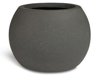 Květináč Polystone Globe, Ø 40/60/80 cm, výška 28,5/43/57 cm, krémový, šedý, antracitový Barva květináče: Šedá, Rozměry: Průměr 40 cm, Výška 28,5 cm