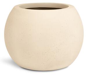 Květináč Polystone Globe, Ø 40/60/80 cm, výška 28,5/43/57 cm, krémový, šedý, antracitový Barva květináče: Krémová, Rozměry: Průměr 40 cm, Výška 28,5…