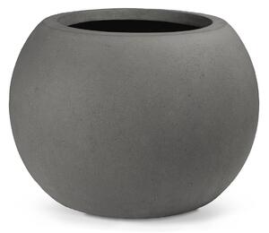Květináč Polystone Globe, Ø 40/60/80 cm, výška 28,5/43/57 cm, krémový, šedý, antracitový Barva květináče: Šedá, Rozměry: Průměr 60 cm, Výška 43 cm