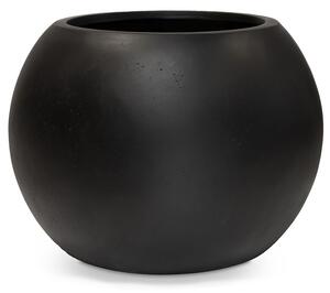 Květináč Polystone Globe, Ø 40/60/80 cm, výška 28,5/43/57 cm, krémový, šedý, antracitový Barva květináče: Antracitová, Rozměry: Průměr 80 cm, Výška 57…