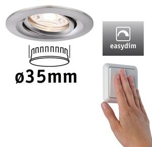 P 92972 LED vestavné svítidlo Nova mini Plus EasyDim výklopné 1x4,2W 2.700K kov kartáčovaný 230V - PAULMANN