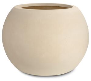 Květináč Polystone Globe, Ø 40/60/80 cm, výška 28,5/43/57 cm, krémový, šedý, antracitový Barva květináče: Krémová, Rozměry: Průměr 80 cm, Výška 57 cm
