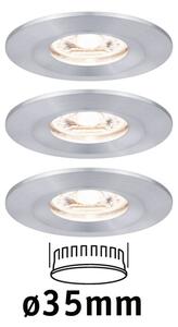 P 94305 LED vestavné svítidlo Nova mini nevýklopné IP44 3x4W 2.700K hliník broušený 230V - PAULMANN