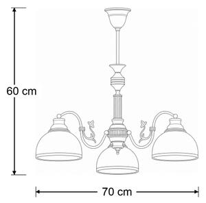 Brilagi - Lustr na tyči TAURUS 3xE27/15W/230V pr. 70 cm bronz