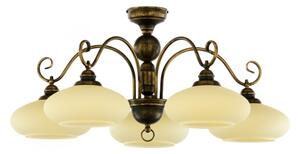 Brilagi - Přisazený lustr MOLLERO 5xE27/15W/230V pr. 84 cm bronz/patina
