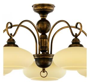 Brilagi - Přisazený lustr MOLLERO 5xE27/15W/230V pr. 84 cm bronz/patina