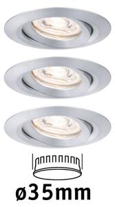 P 94297 LED vestavné svítidlo Nova mini výklopné 3x4W 2.700K hliník broušený 230V - PAULMANN