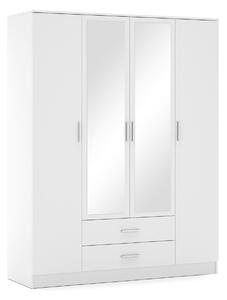 Šatní skříň ROMANA 160 zrcadla bílá
