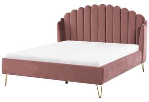 Manželská postel 160 cm Alise (růžová) (s roštem). 1077494