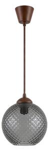 Brilagi - LED Lustr na lanku R GLASS 1xE27/60W/230V pr. 18 cm hnědá/kouř šedá