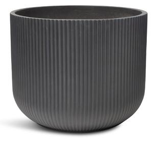 Linea květináč, Ø 37/44/55 cm, výška 30/36/43,5 cm, šedý, antracitový, krémový Barva květináče: Antracitová, Rozměry: Průměr 55 cm, Výška 43,5 cm
