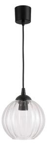 Brilagi - LED Lustr na lanku RETRO GLASS 1xE27/60W/230V pr. 18 cm černá/čirá