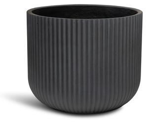 Linea květináč, Ø 37/44/55 cm, výška 30/36/43,5 cm, šedý, antracitový, krémový Barva květináče: Antracitová, Rozměry: Průměr 37 cm, Výška 30 cm