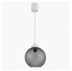 Brilagi - LED Lustr na lanku RETRO GLASS 1xE27/60W/230V pr. 18 cm bílá/kouř šedá