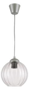 Brilagi - LED Lustr na lanku RETRO GLASS 1xE27/60W/230V pr. 18 cm stříbrná/čirá