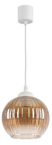 Brilagi - LED Lustr na lanku R GLASS 1xE27/60W/230V pr. 18 cm bílá/kouř hnědá