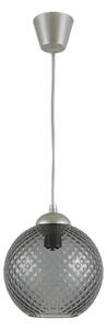 Brilagi - LED Lustr na lanku R GLASS 1xE27/60W/230V pr. 18 cm stříbrná/kouř šedá