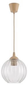 Brilagi - LED Lustr na lanku RETRO GLASS 1xE27/60W/230V pr. 18 cm béžová/čirá