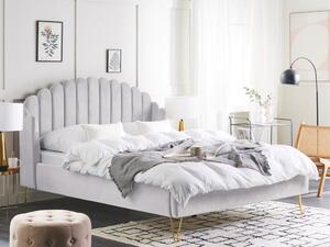 Manželská postel 160 cm Alise (šedá) (s roštem). 1077498