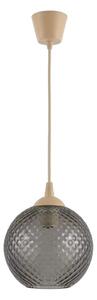 Brilagi - LED Lustr na lanku R GLASS 1xE27/60W/230V pr. 18 cm béžová/kouř šedá