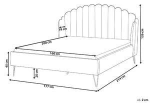 Manželská postel 160 cm Alise (šedá) (s roštem). 1077498