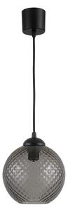 Brilagi - LED Lustr na lanku R GLASS 1xE27/60W/230V pr. 18 cm černá/kouř šedá