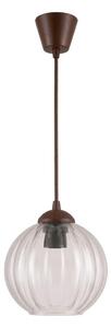 Brilagi - LED Lustr na lanku RETRO GLASS 1xE27/60W/230V pr. 18 cm hnědá/čirá