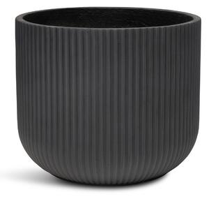 Linea květináč, Ø 37/44/55 cm, výška 30/36/43,5 cm, šedý, antracitový, krémový Barva květináče: Antracitová, Rozměry: Průměr 44 cm, Výška 36 cm