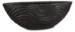 Curved River Stolní květináč - mísa, 75 x 26,5 x 26,5 cm, bronzová, černá Barva květináče: Černá
