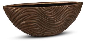 Curved River Stolní květináč - mísa, 75 x 26,5 x 26,5 cm, bronzová, černá Barva květináče: Bronz
