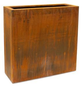 Květinový rozdělovač prostoru Cortenová ocel, dxšxv 78/118 x 28/38 x 78/118 cm Rozměry: Délka, Šířka, Výška 78x28x78 cm