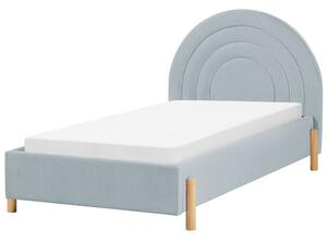 Jednolůžková postel 90 cm Annesile (modrá) (s roštem). 1077527