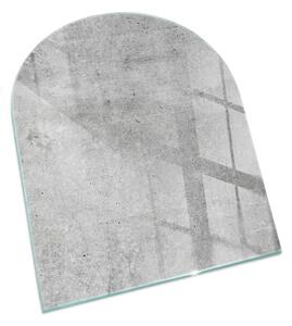 Půloválné sklo před krb Vzorek surového betonu ppkpon-00019323