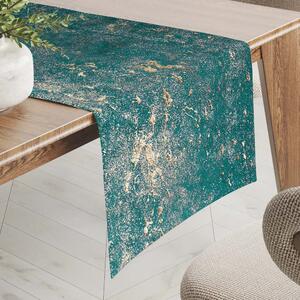 Biante Sametový běhoun na stůl Isabela IBL-007 Gold Design petrolejový 20x120 cm