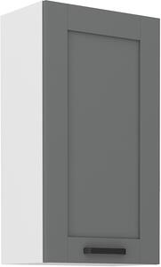 Lionel horní skřínka 50cm vysoká, šedá/bílá