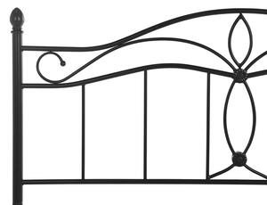 Manželská postel 140 cm Aicha (černá) (s roštem). 1077555