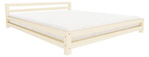 Dvoulůžková postel MODERN - Bílá, 180 x 200 cm
