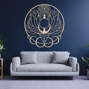 SENTOP | Interiérová dřevěná dekorace na zeď mandala květ a slunce | SENTOP HDF0520