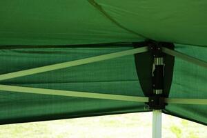 Garthen PROFI 377 Zahradní párty stan nůžkový 3x3 m zelený + 2 boční stěny